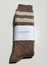 Load image into Gallery viewer, Cottage Socks - Flax Varsity Stripe
