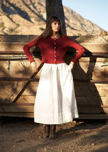 Load image into Gallery viewer, Washed White Linen Skirt
