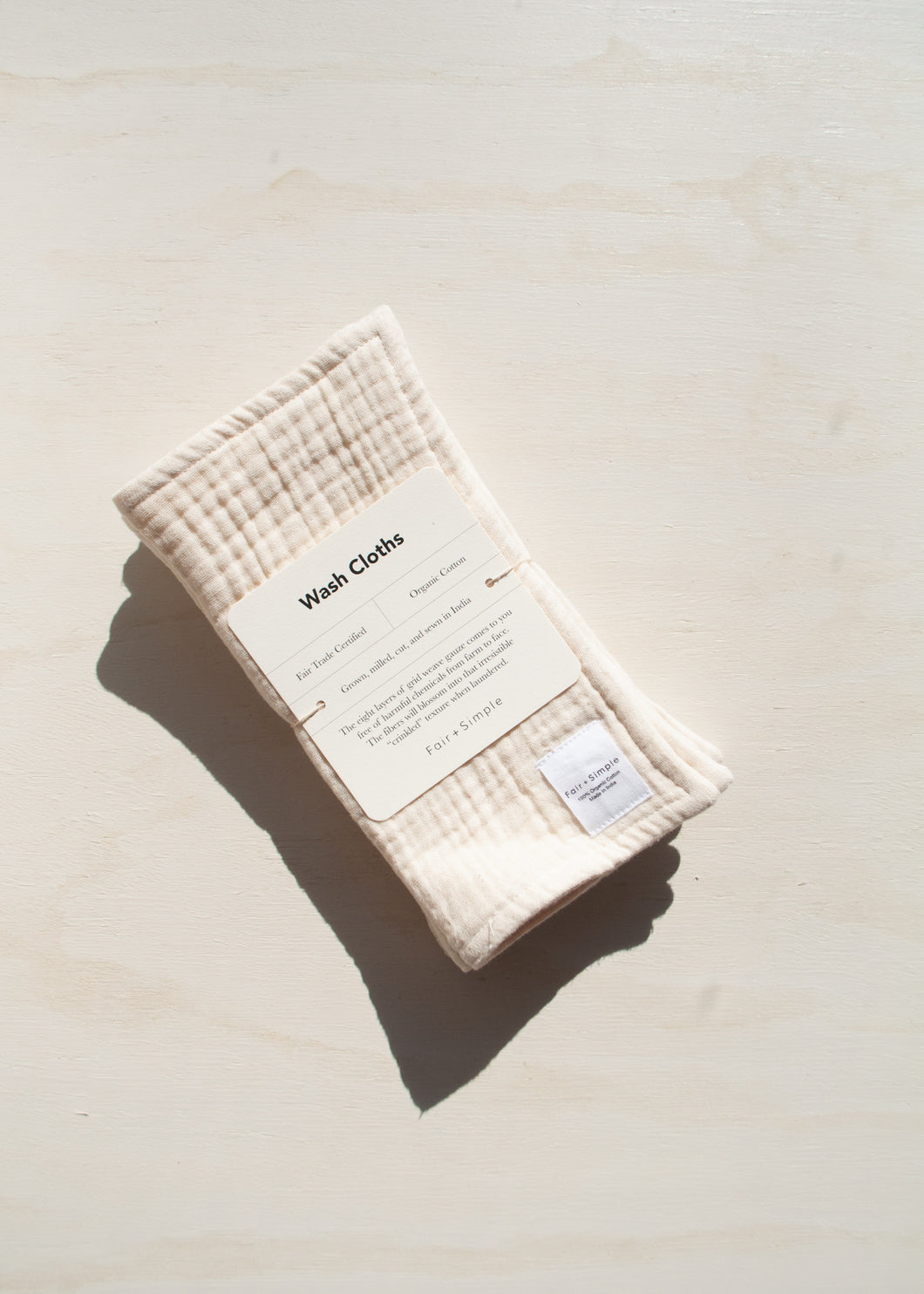 Organic Fair Trade Muslin Wash Cloths