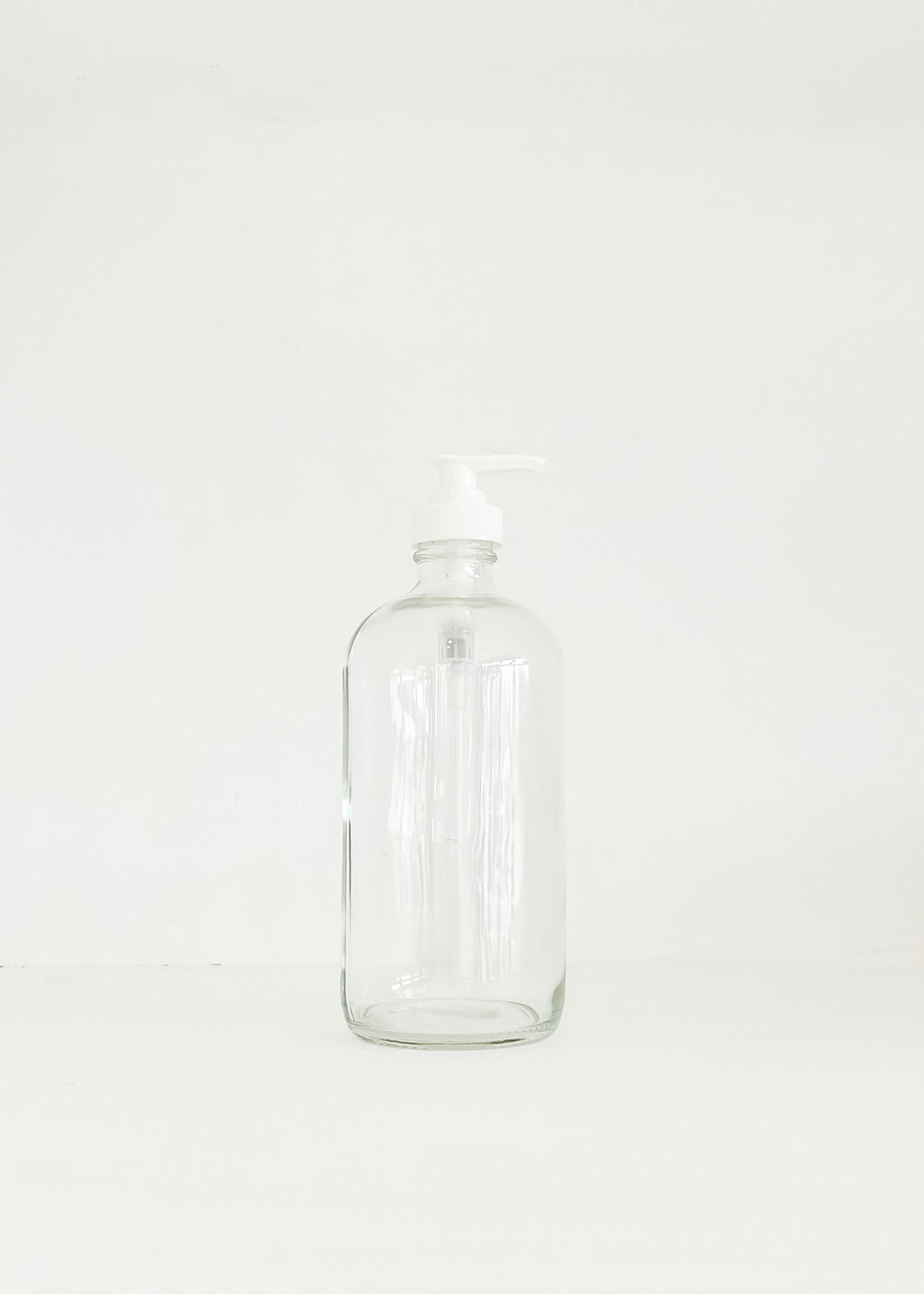 16 Ounce Glass White Pump Top Bottle
