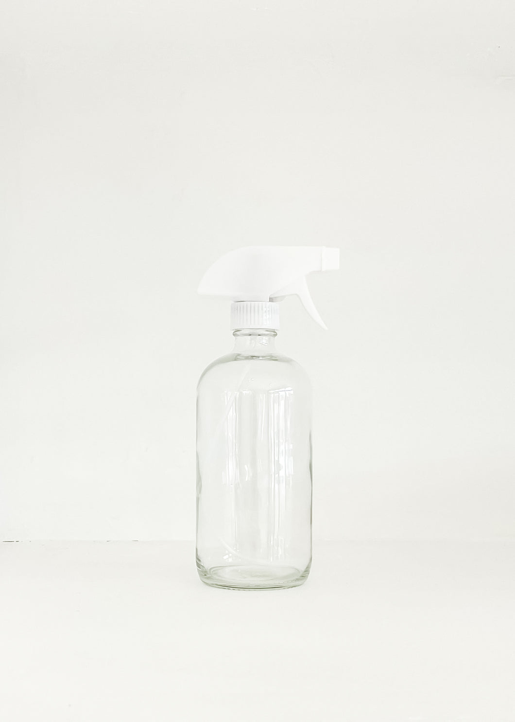 16 Ounce Glass Spray Bottle - White Top