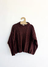 Load image into Gallery viewer, Chocolate Cable Knit Sweater
