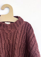 Load image into Gallery viewer, Chocolate Cable Knit Sweater
