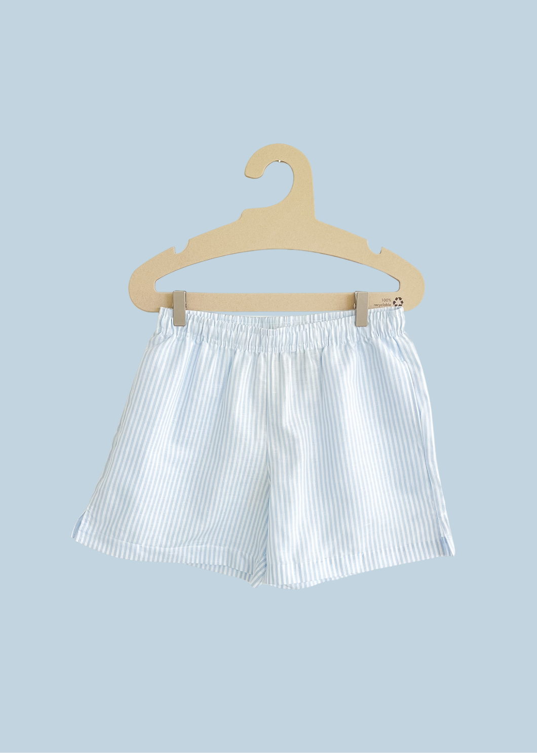 Powder Blue Stripe Cabana Shorts