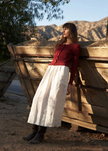 Load image into Gallery viewer, Washed White Linen Skirt
