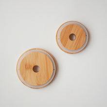 Load image into Gallery viewer, Bamboo Jar Lid with Straw Hole
